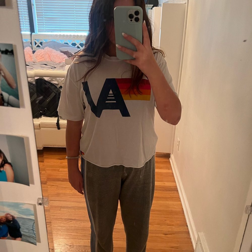 white aviator nation tee